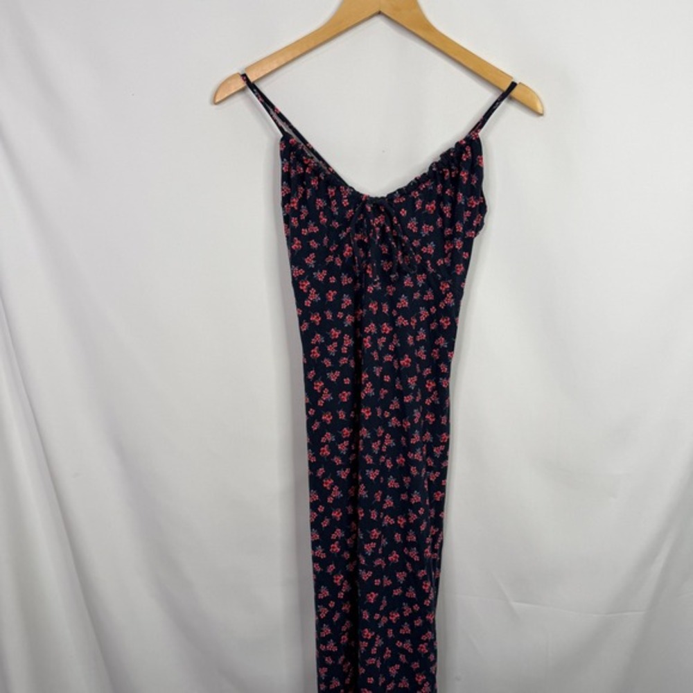 Z Supply Women Navy Red Ditsy Floral Maxi Dress Sweetheart Neck Size M NWT - Picture 4 of 12